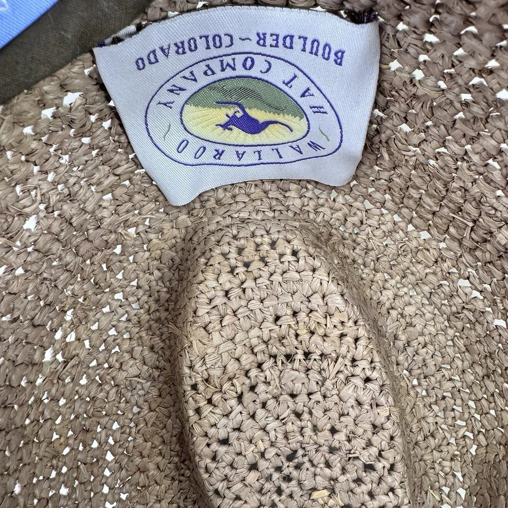Wallaroo Neutral Straw Beach Sun Hat with Braided Accent